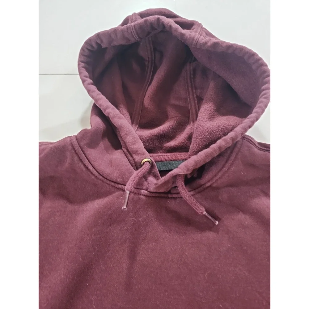 Carhartt Loose Fit Midweight Hoodie Mens Medium Port Burgundy‎ Sleeve Logo K288
